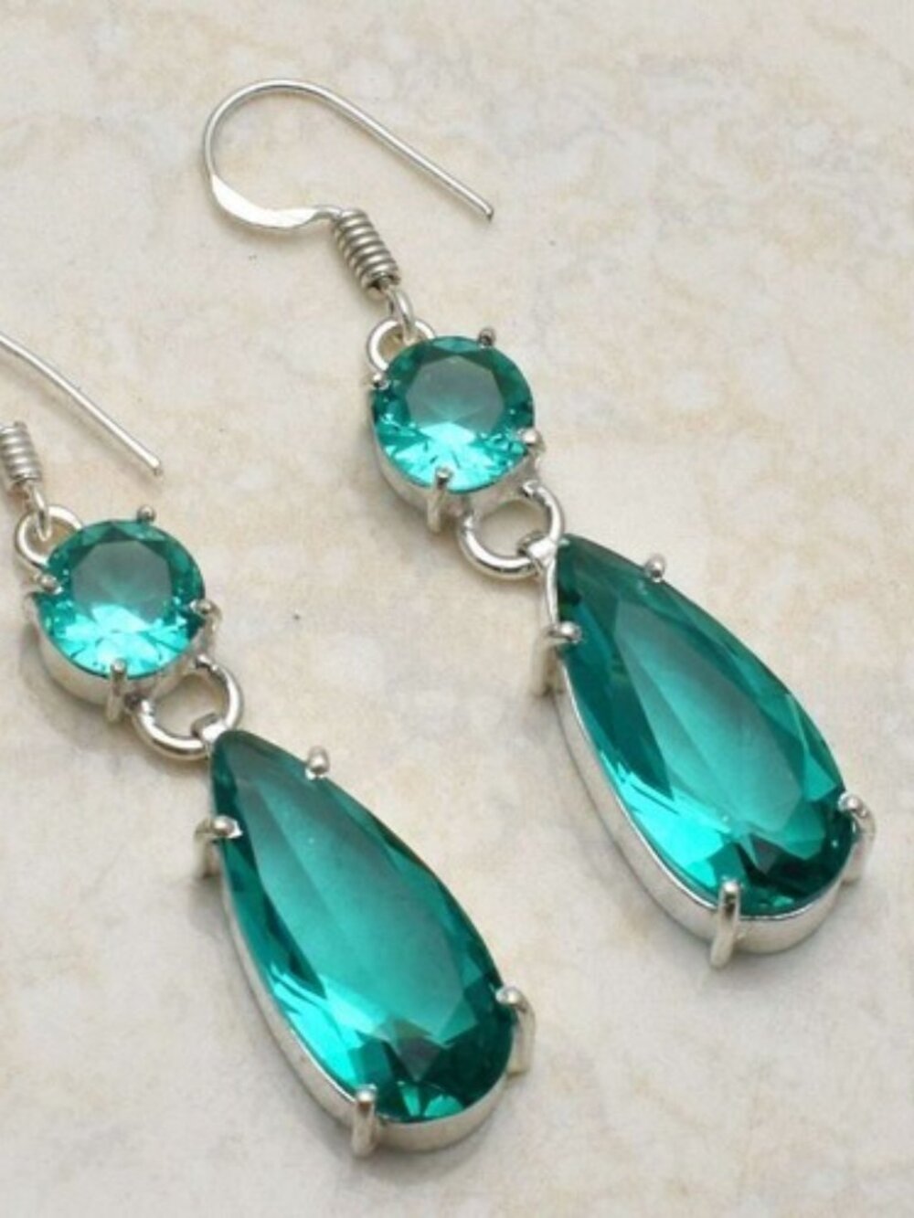 Pretty Blue Topaz Sterling Silver Earrings